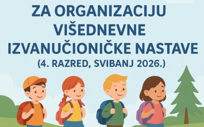 Poziv za organizaciju višednevne izvanučioničke nastave