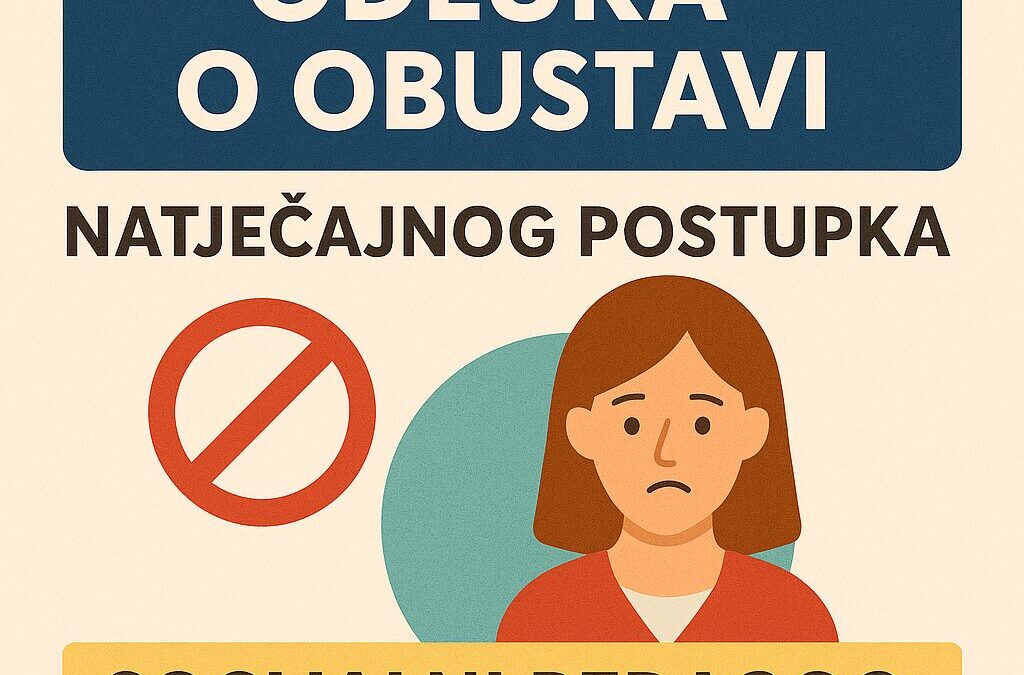 Odluka o obustavi natječajnog postupka – socijalni pedagog